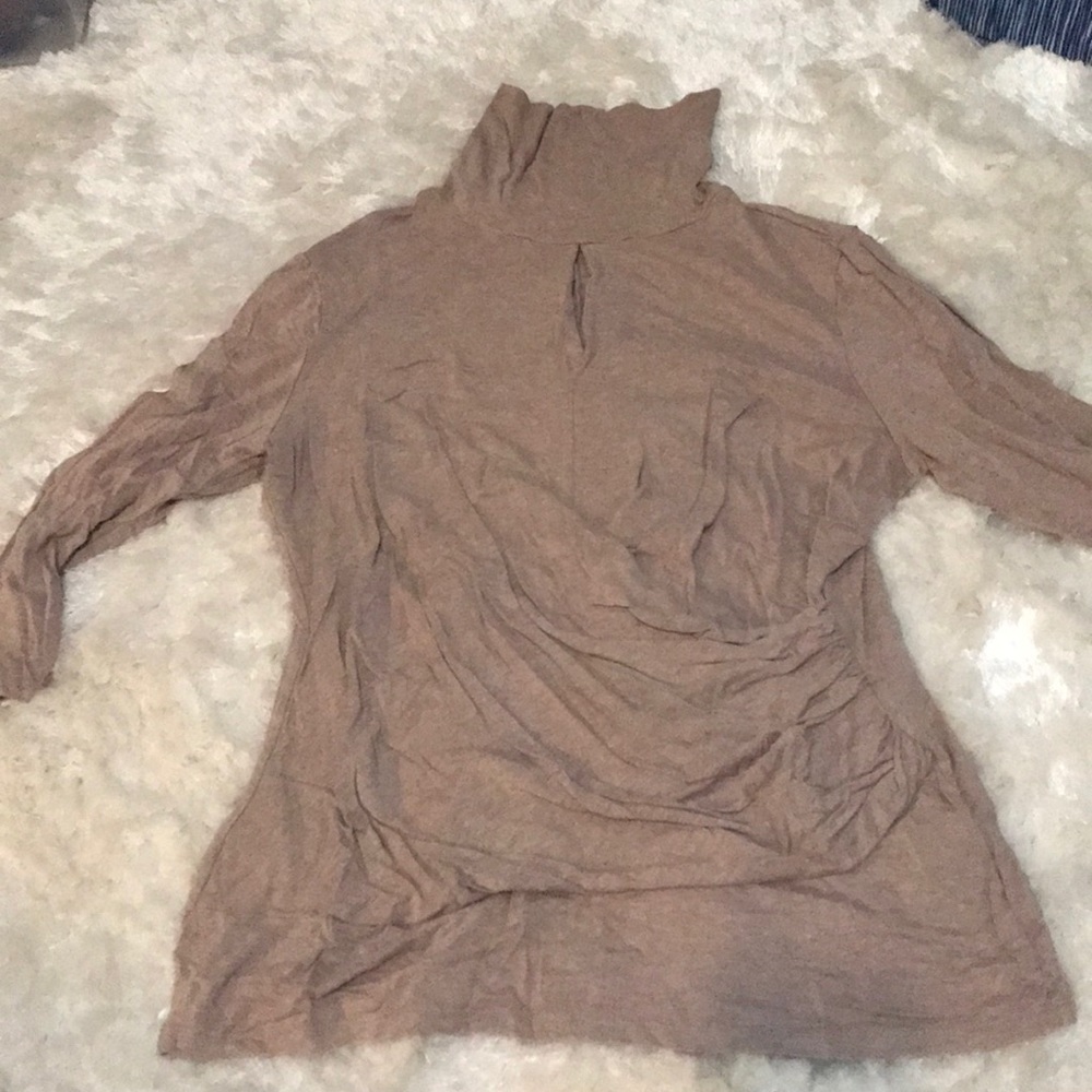 Tan Stretch Turtle Neck